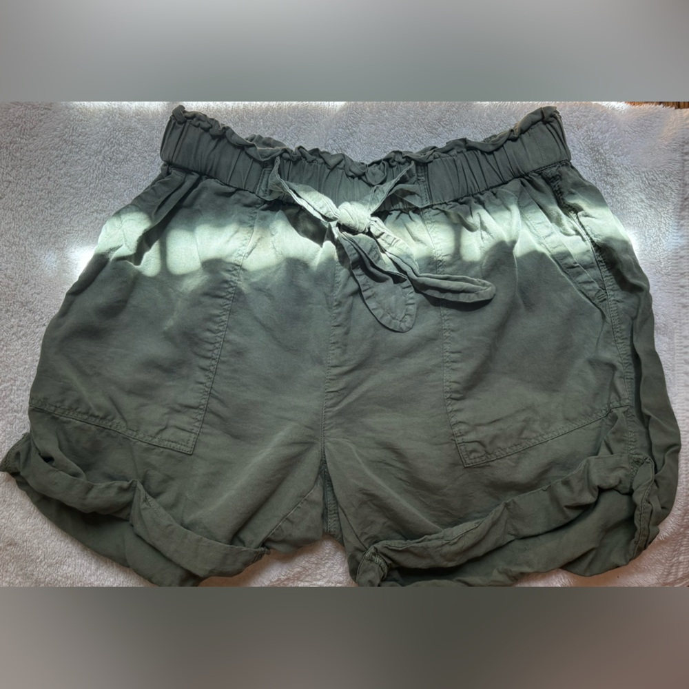 Green Tie Waist American Eagle Shorts